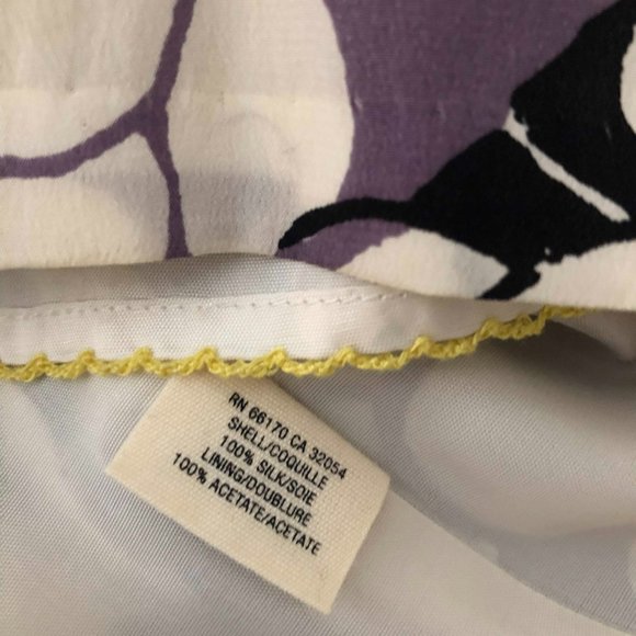 Patterned Silk Skirt, Size 6 - Picture 3 of 5